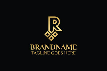 Letter R Ornament Luxury Logo, symbolizing sophistication, style, and luxury
