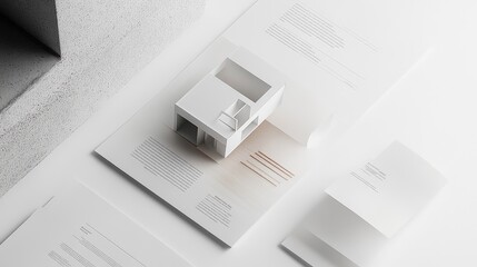 layout disassembling real estate brochure
