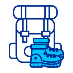 Hiking Simple Vector Icon Collection
