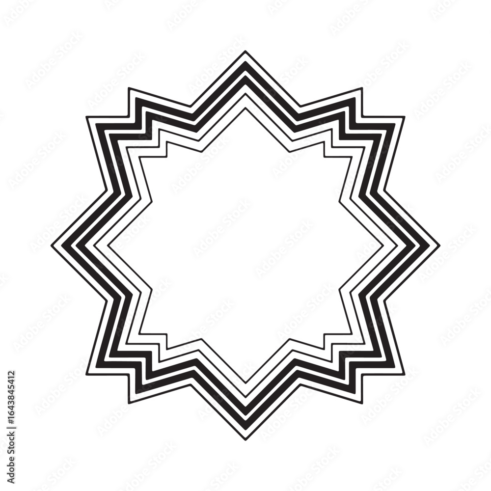 Poster elegant geometric frame with multiple outlines a striking design element for invitations and creativ