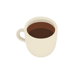 Creamy Coffee Cup: Perfect Morning Beverage Illustration