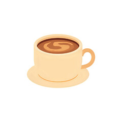 Creamy Coffee Cup Illustration: Perfect for Cafe Menus, Websites, and Branding