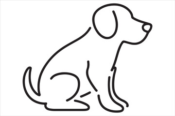 Fototapeta premium Dog Silhouette SVG | Pet Lover Clipart | Canine Outline Vector Design
