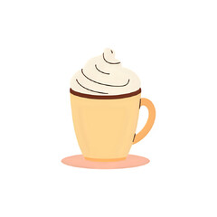 Whipped Cream Coffee: A Cozy Cup Illustration