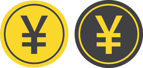 Japanese yen symbol icon. financial sign concept vector illustration economic exchange Japan Asian finance.