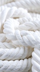 Close-up of white rope texture