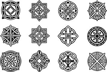 Celtic Knot & Tribal Mandala Vector Set &ndash; Ornamental Symbol Collection" vector bundle