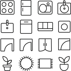 Household Appliance And Decor Icons