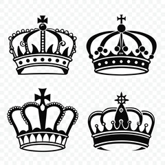 Royal crowns ornate symbols monarchy regal