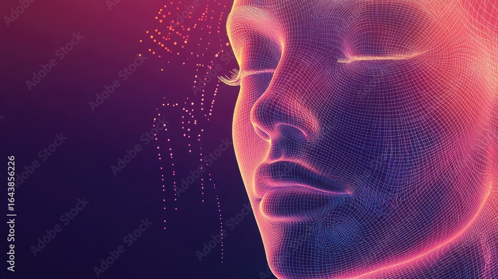 Poster privacy scrolling facial recognition scan