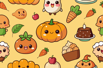 halloween seamless pattern