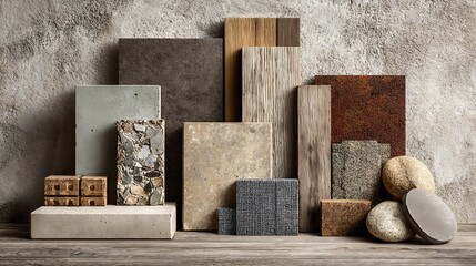 Showcase of Various Textured Building Materials for Modern Crafting Projects