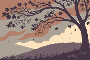 autumn landscape with trees