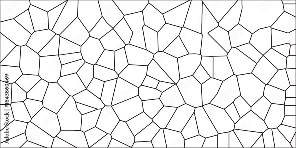 Poster white mosaic tile texture - seamless small irregular pieces for interior. seamless pattern with 3d s