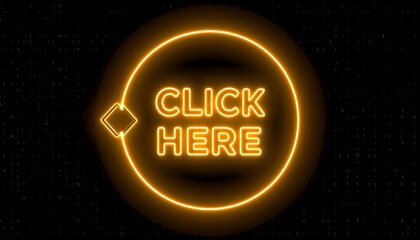 Click here neon sign graphic design