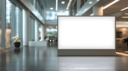 Empty Display Area in Modern Lobby