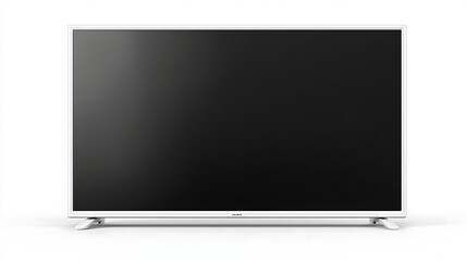Sleek White Television Display