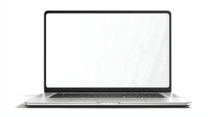 Sleek Laptop with Blank Screen