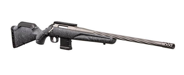 Bolt-Action Rifle With Textured Stock