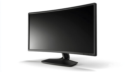 Sleek Curved Computer Monitor