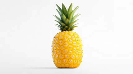 Fresh Pineapple on Transparent Background