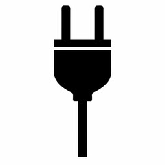Minimalist electric plug vector icon