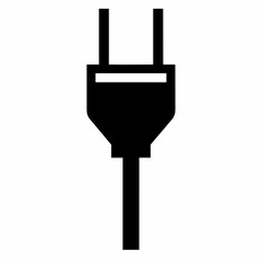 Minimalist electric plug vector icon