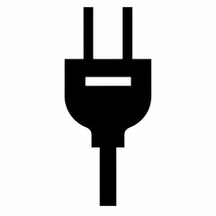 Minimalist electric plug vector icon