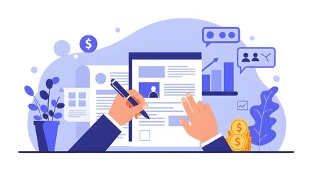 Accountant Preparing Business Loan Application with Supporting Documents &ndash; Professional Financial Assistance for Funding Approval, Banking Requirements, and Small Business Growth