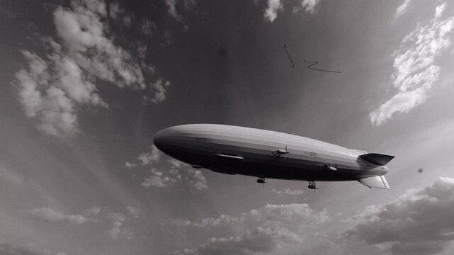 Hindenburg Zeppelin 3D Video Animation