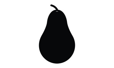 avocado fruit silhouette vector, avocado minimalist vector icon