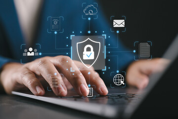 Secure data protection and network security systems. VPN connections and zero trust security....