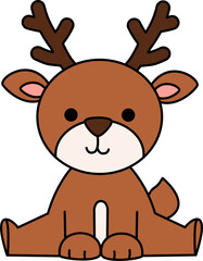 Cute Cartoon Deer Illustration