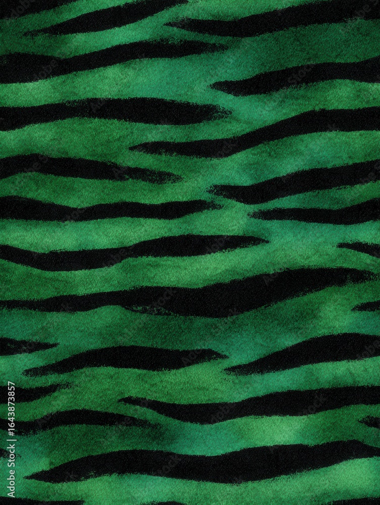 Poster abstract green and black zebra pattern with a mix of light and dark shades of green and horizontal l