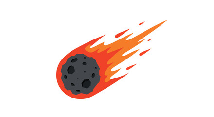 Vibrant Cartoon Meteor Streaking