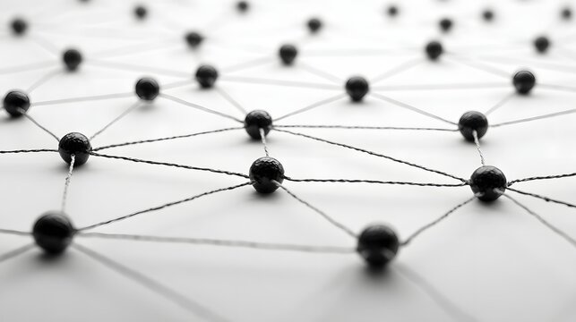 Network of interconnected nodes.