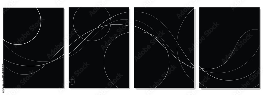 Aufkleber abstract gray wave design for backgrounds this elegant abstract image features interwoven, flowing g