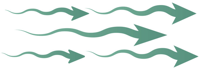 Air flow. Set of blue arrow showing air or wind flow. Wind direction arrows. Blue cold fresh stream from the conditioner. Air flow. Set of blue arrow showing air or wind flow eps 10