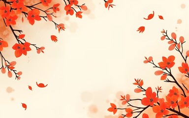 Osmanthus branches illustration decorated mid-autumn festival. High quality