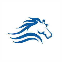 a very creative concept of a horse head combined with waves