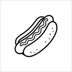 Delicious hot dog illustration isolated on white background isolated on transparent background
