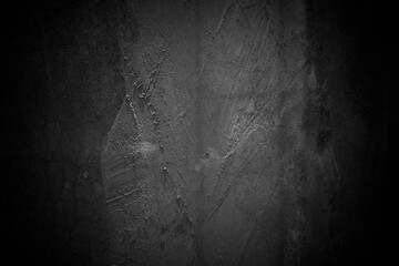 Old wall texture cement dark black gray background abstract grey color design are light with white...