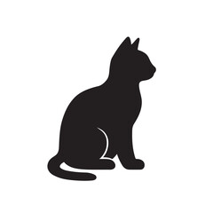 Cat silhouette vector illustration