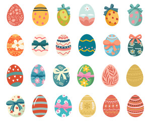 Celebrate spring with these adorable, colorful Easter eggs, perfect for festive decorations, holiday cards, and whimsical seasonal designs.