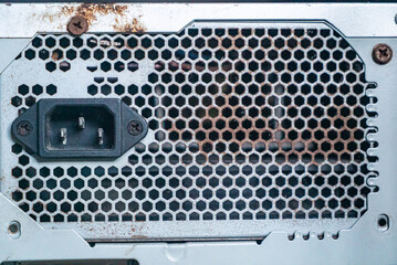 Rusted Metal Vent on Electronic Device