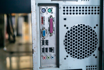 Computer Tower Back Ports and Connections
