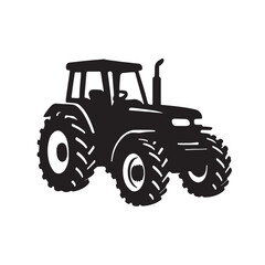 Tractor silhouette vector illustration