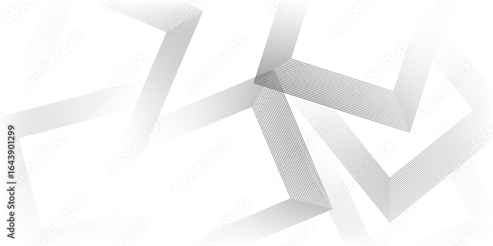 Aufkleber white geometric abstract background overlapping layers on bright space with line effect decoration. 