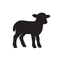 Lamb silhouette vector illustration © MdHabibul