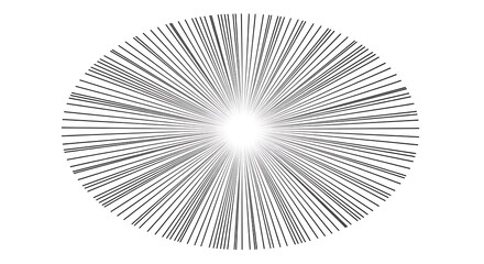 Intricate geometric radial pattern with concentric lines isolated on white background